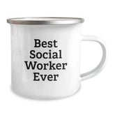 Best Social Worker Ever Funny Camping Mug Gifts from Friends to Social Worker Birthday Unique - Image 2